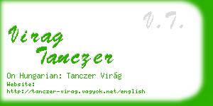 virag tanczer business card